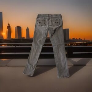 Buffalo David Bitton Womens Jeans Size 14 Gray Mollie High-Rise Stretch Skinny